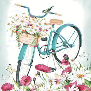 Motivserviette Paper+Design, 33x33 cm, Fahrrad