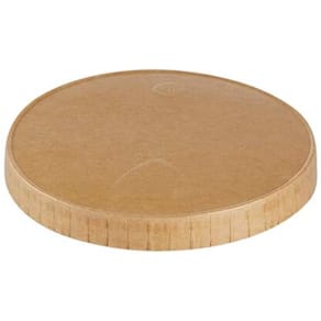 Låg til dressingbæger Ø90 H10 brun kraft, 5–8 oz, 50 stk