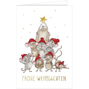 Weihnachtskarte HANRA, bunt, mit Umschlag