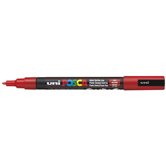 Paintmarker UNI Posca PC-3M rød