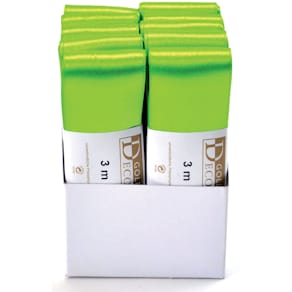 Geschenkband GOLDINA Doppelsatinband, 40mm x 3m, apfelgrün