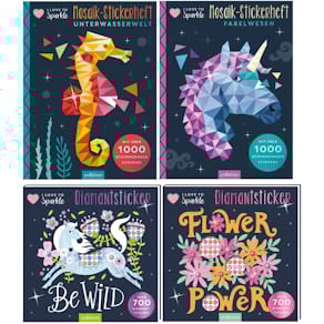 Beschäftigungsbuch ARS EDITION I Love to Sparkle, 4 Titel sortier