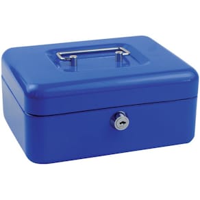 Kassaskrin liten 200x160x90mm blå