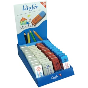 Radierer-Display Läufer, Sortiment (42 St.)