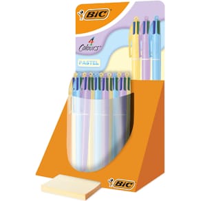 Balpen Bic 4-kleuren Pastel, medium, klassiek