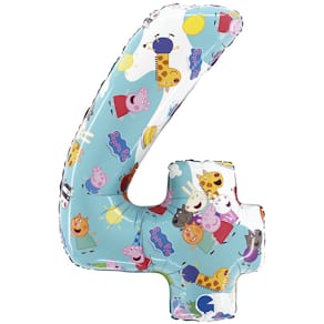 Folienballon GRABO Peppa Pig, Zahl 4, bunt, 66 cm
