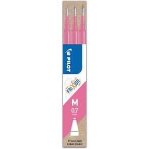 Vulling Pilot Frixion Ball en Frixion Clicker, roze, 0,7 mm, 3 st
