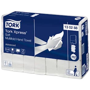 Papirhåndklæder Tork H2 Advanced, 2-lag hvid, 2856 ark