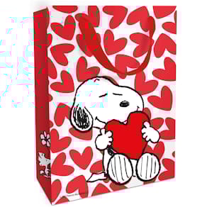 Geschenktragetasche Braun + Company Snoopy, rot/weiß