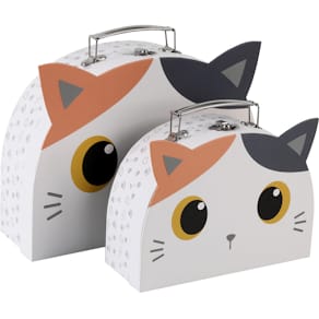 Handarbeitskoffer ITOTAL Cats, orange, 2er-Set