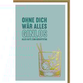 Geburtstagskarte Noname, geprägt, mit Umschlag, bunt