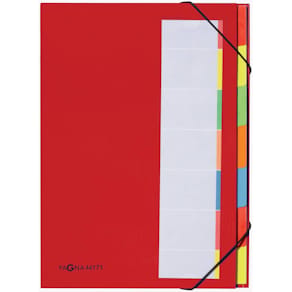 Ordnungsmappe PAGNA Premium, rot, 7-teilig