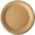 Bord Conpax Pure, rond, bruin, diameter 23 cm, karton, pak van 20