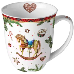 Kaffeebecher AMBIENTE Schaukelpferd, 0,4l, Fine Bone China