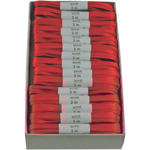 Taftband GOLDINA Basic, 5mm x 3m, rot