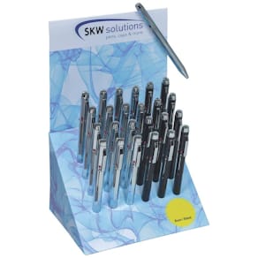Vierfarbkugelschreiber SKW, chrom/schwarz