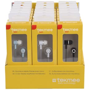 Kopfhörer mit Mikrofon Tekmee, 18 St., sortiert