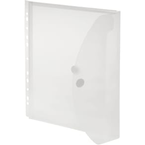 Sammeltasche Foldersys, A4, Dehnfalte, Abheftrand, farblos