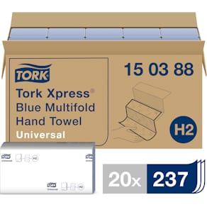 Pappershandduk TORK Xpress Universal H2 Blå, 4740/FP