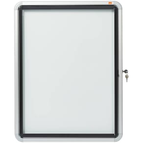 Schaukasten Nobo Premium Plus, mit Klapptür 4x A4, weiß