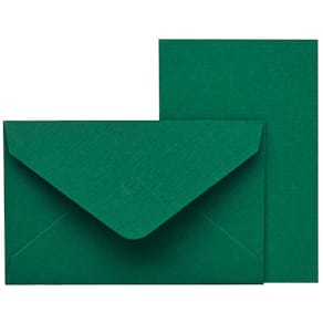 Briefkarte RÖSSLER Kleine Feine, tannengrün, 53 x 85 mm, 5 Stück