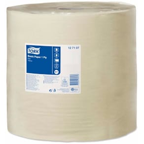 Industriaftørringsrulle Tork W1, 1-lags, gul, 330 mm x 1190 m