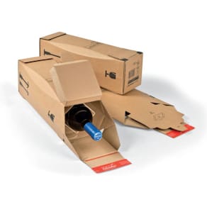 Flaschenschachtel Colompac CP181.101, für 1 Flasche, braun