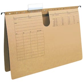 Hängehefter Q-CONNECT, kaufmännische Heftung, A4, braun