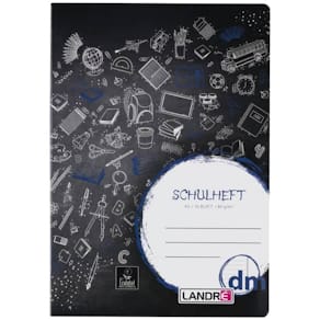 Schulheft LANDRE A5 Lineatur 11, 16 Blatt, farbig mit Tiermotiv