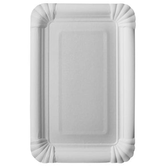 Tallerken PURE papp 13x20cm hvit (25)