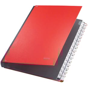 Pultordner Leitz 1-31, 32 Fächer, PP, rot