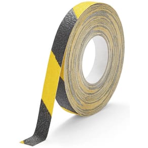 Advarselstape Durable gul/sort 25 mm, 1 rulle