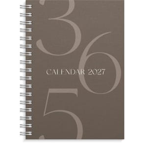 Ukekalender GRIEG Multi A6 2027 brun