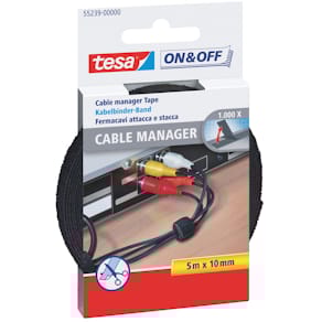 Kabelmanager tesa On & Off Cable Manager Universal, schwarz, 5 m 