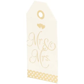 Geschenkanhänger RÖSSLER Simply Love, Mr & Mrs, 4 Stück, Hochzeit