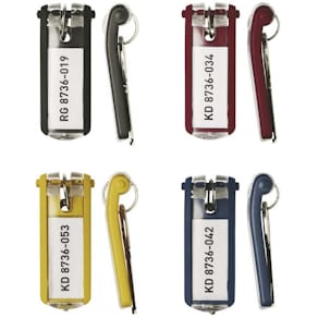 Nøgleskilte Durable KEY CLIP 25x65 mm, assorterede farver