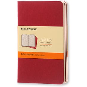 Cahier Journal Linjerad Pocket Röd 3-Pack