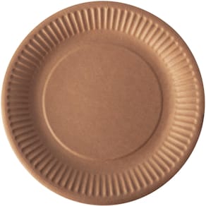 Bord Conpax Pure, rond, bruin, diameter 19 cm, karton, pak van 20