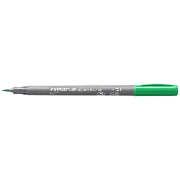 Fiberpenn STAEDTLER brush grønn