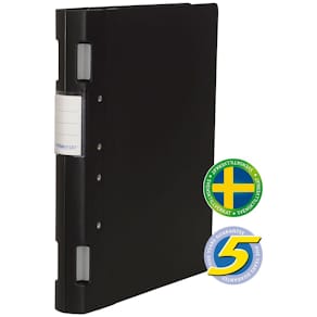 Gaffelpärm Plast KEBAErgo A4 Svart/Svart, 40mm