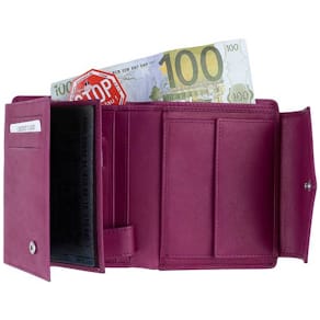 Geldbörse HJP Echtleder, sortiert, ca. 9,5 x 12 x 2,5 cm