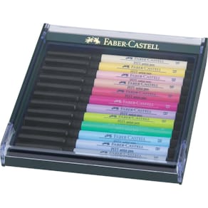 Tuschestift Faber-Castell PITT Artist Pen B, Brush, 12er Etui, Pf