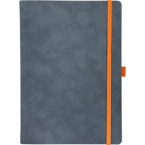 Notizbuch DENKZETTEL, A5, kariert, grau