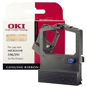 OKI - 1 - svart - färgband - för Microline
