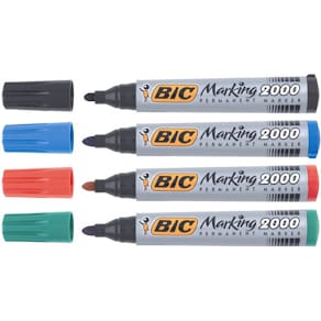 Märkpenna BIC 2000, 4 färger, permanent