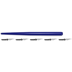 Tekenpenhouder Kangaro, met kroontjes, blauw, blister van 1