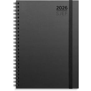 Sjefskalender GRIEG A5 spiral 2026 sort