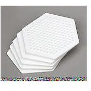 Nabbipärlplatta Sexhörning, 9cm, 5st
