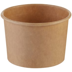 Suppebæger kraft brun 250 ml (8 oz), Ø96 mm, 800 stk