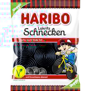 Lakritz Haribo Schnecken 175g, vegan